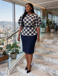 Navy Blue detailed Peplum dress