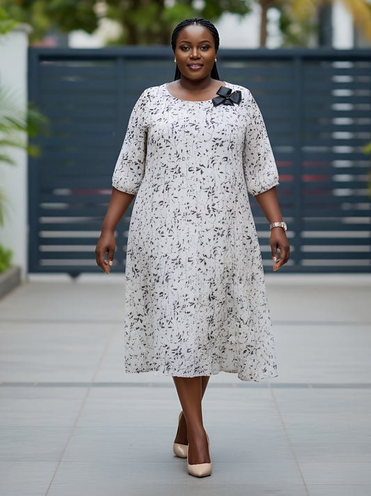 White Aline dress ~ Plussize