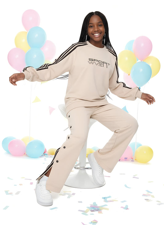 Crop Top, Baggy Pants set