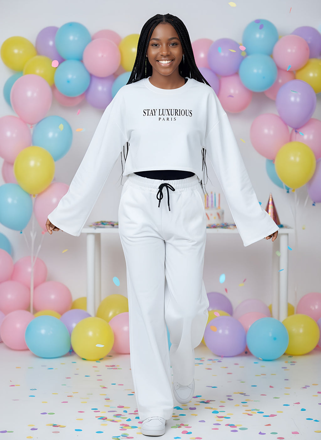 Crop top, wide leg pants for Girls