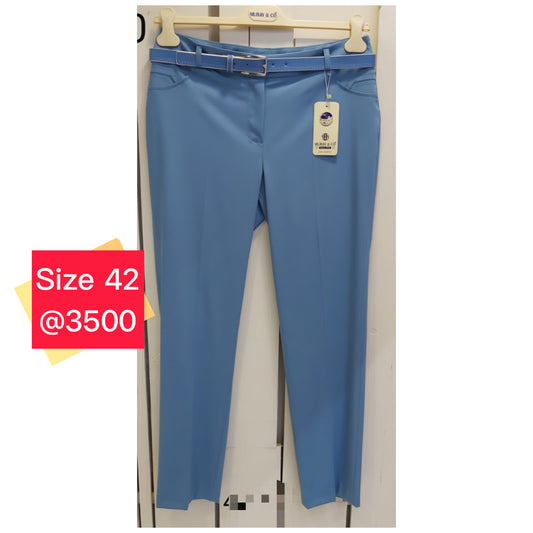 Sky Blue Size 42 Formal Trouser