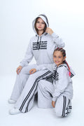 Grey set, Wide leg with hooded top, Teen sets