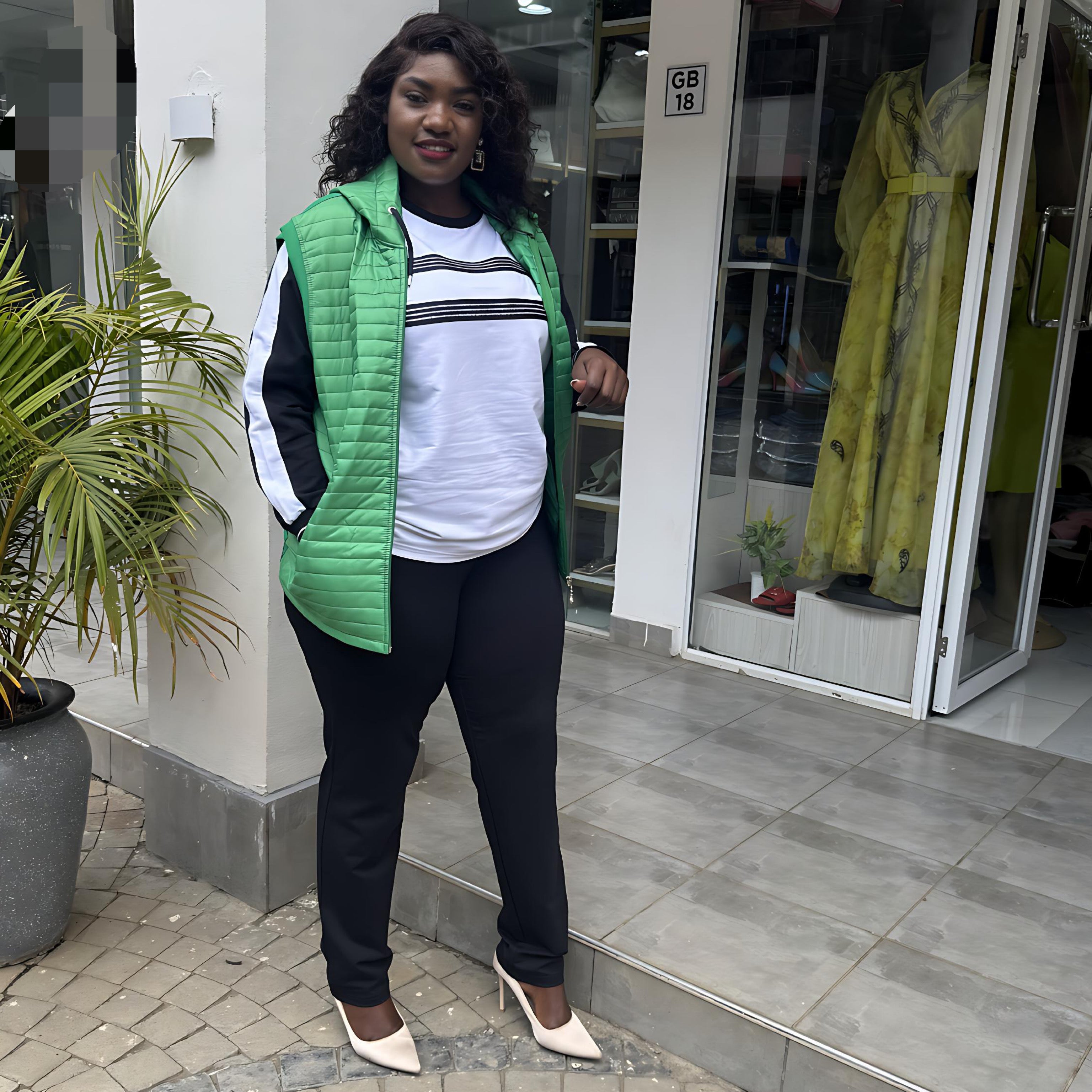 Green Half Coat, 3 piece Tracksuit set
