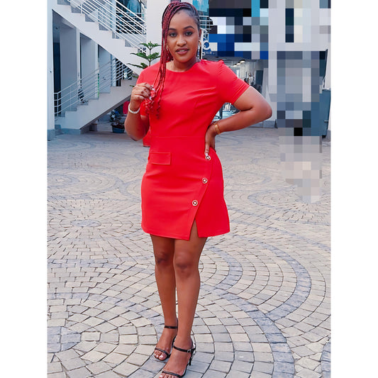 Red sassy short dress
