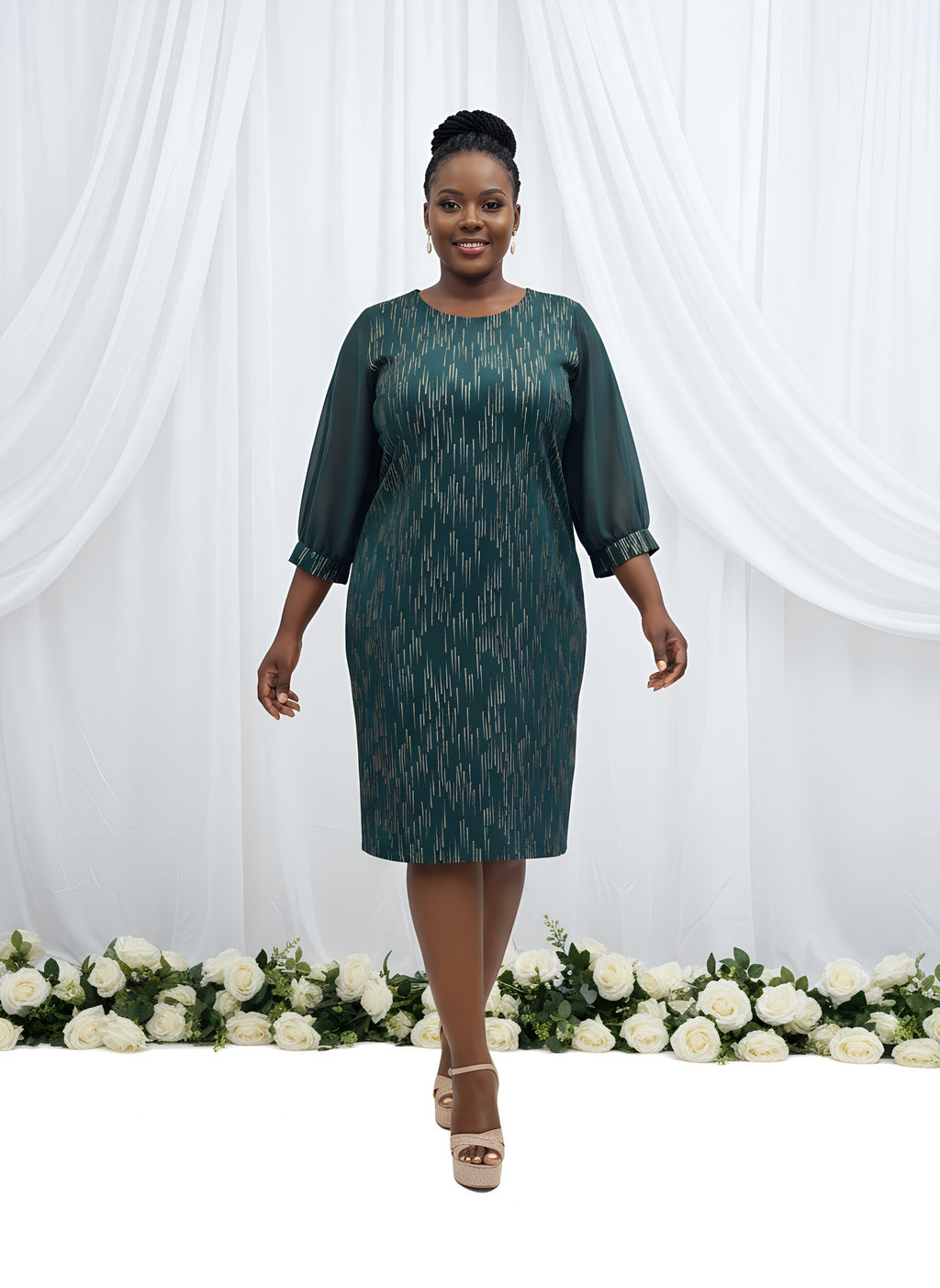 Silver detailed dress