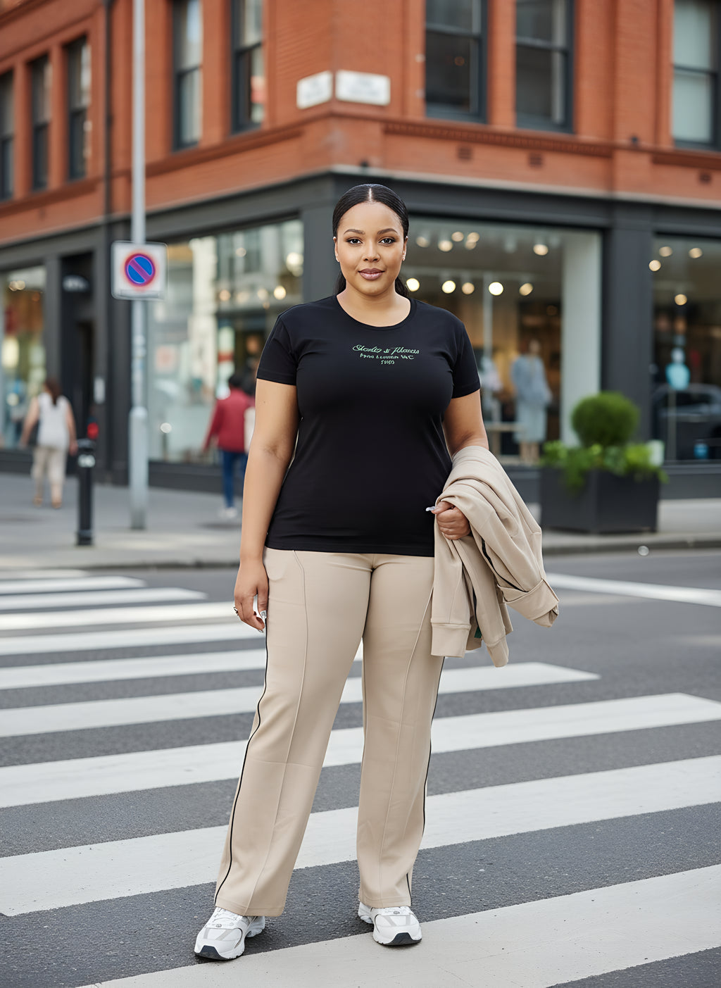 Beige 3-Piece Tracksuit Set