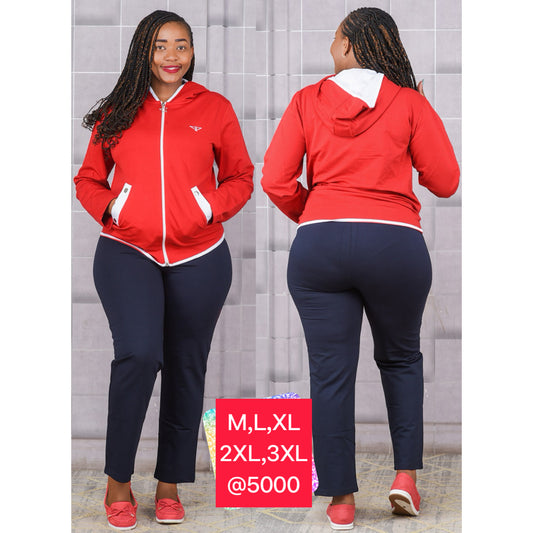 Red on Navy Blue Tracksuit