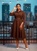Chocolate Brown Aline dress
