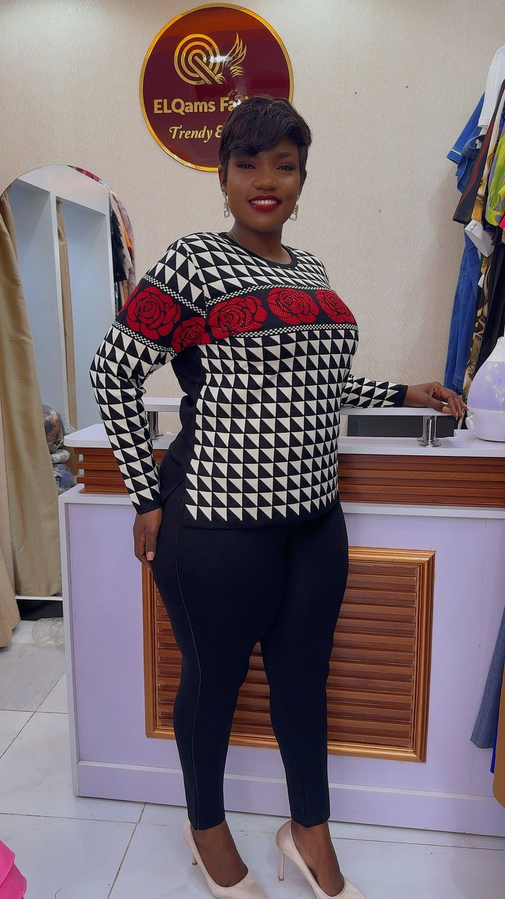 Checked Sweater