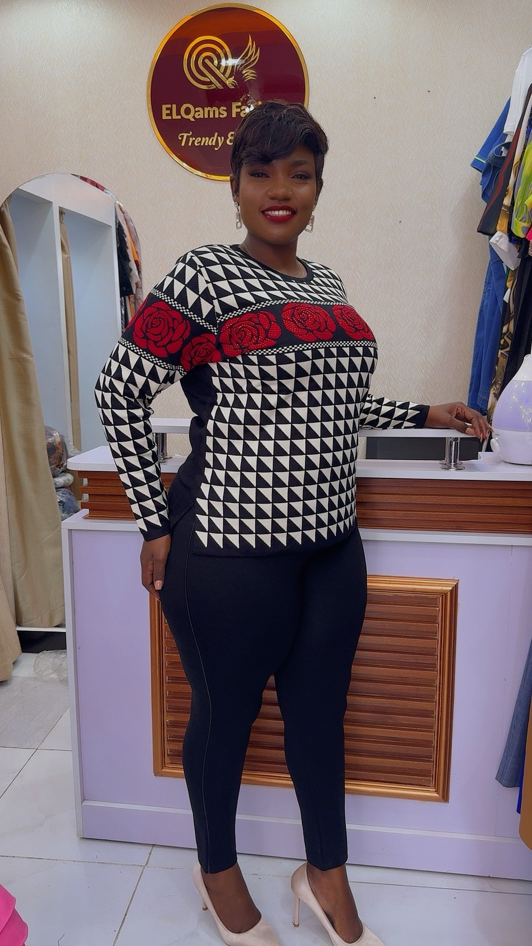 Checked Sweater