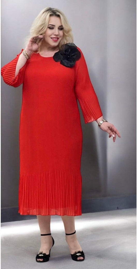 Red ~Orange Plus size dress