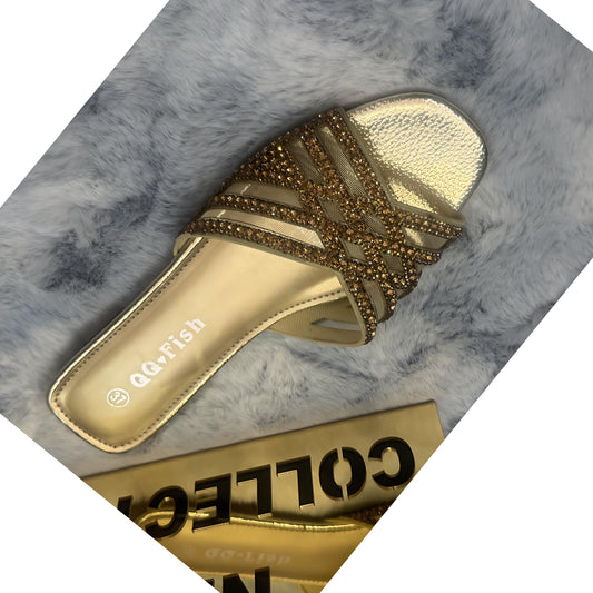 Silver or Gold Slip on Sandal