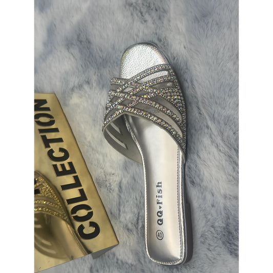 Silver or Gold Slip on Sandal