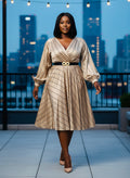Gold Satin A-line Dress