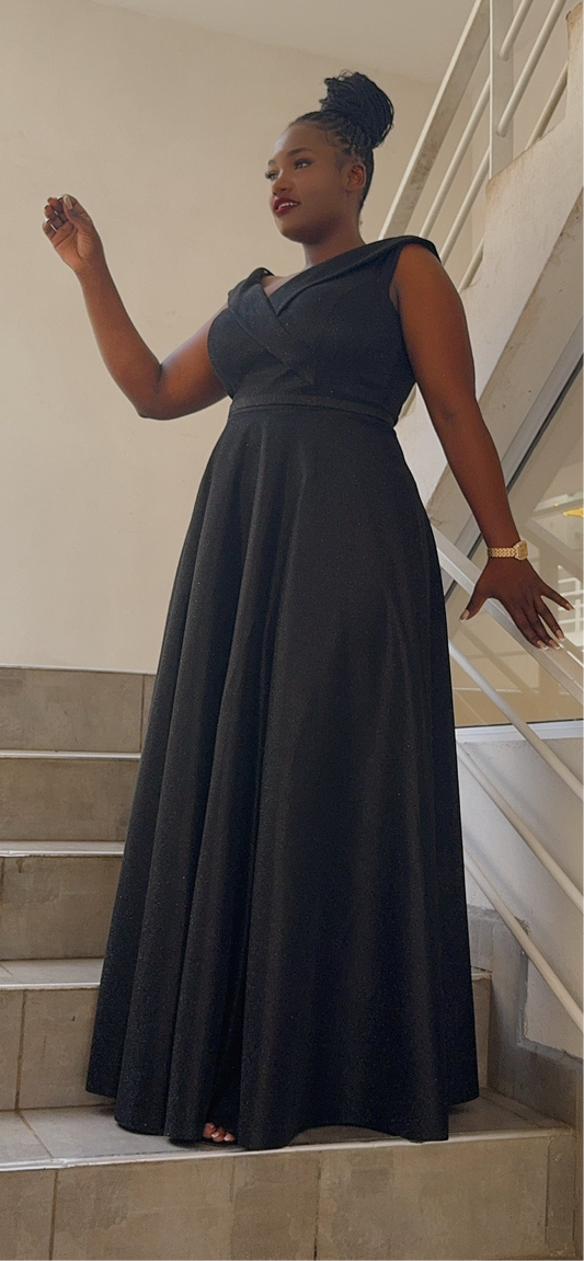 Velvet evening dress