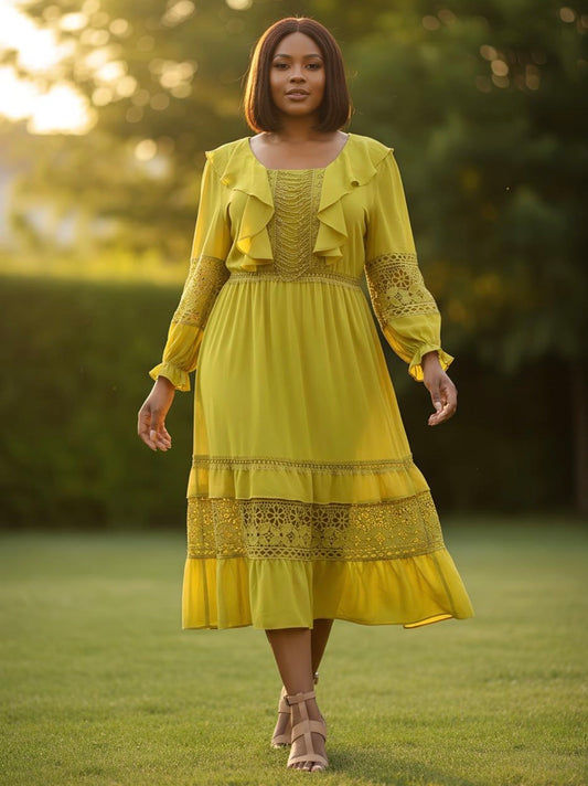 Lime Green Laced dress