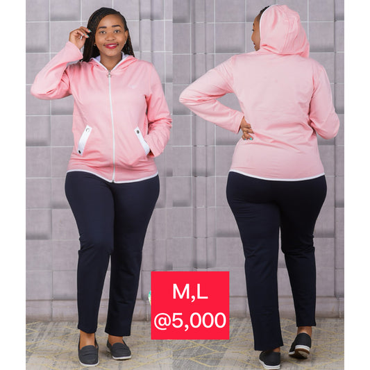 Pink on Navy Blue Tracksuit