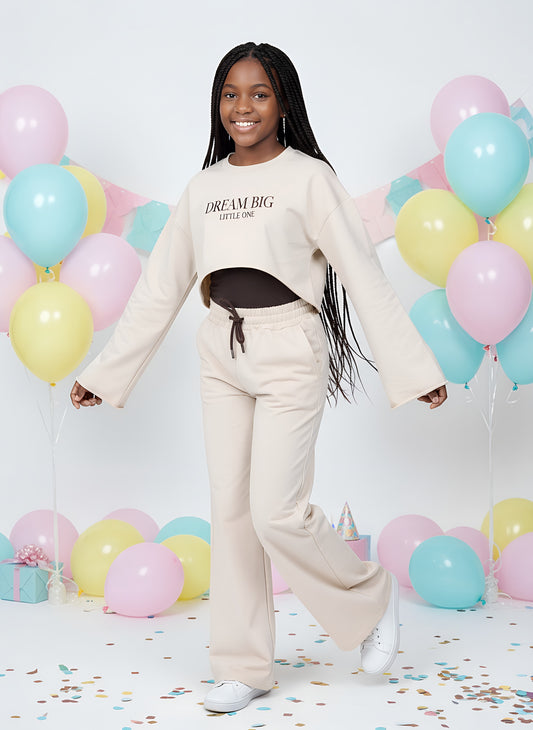 Crop top, wide leg pants for Girls