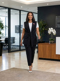 Black Sleeveless Trouser Suit