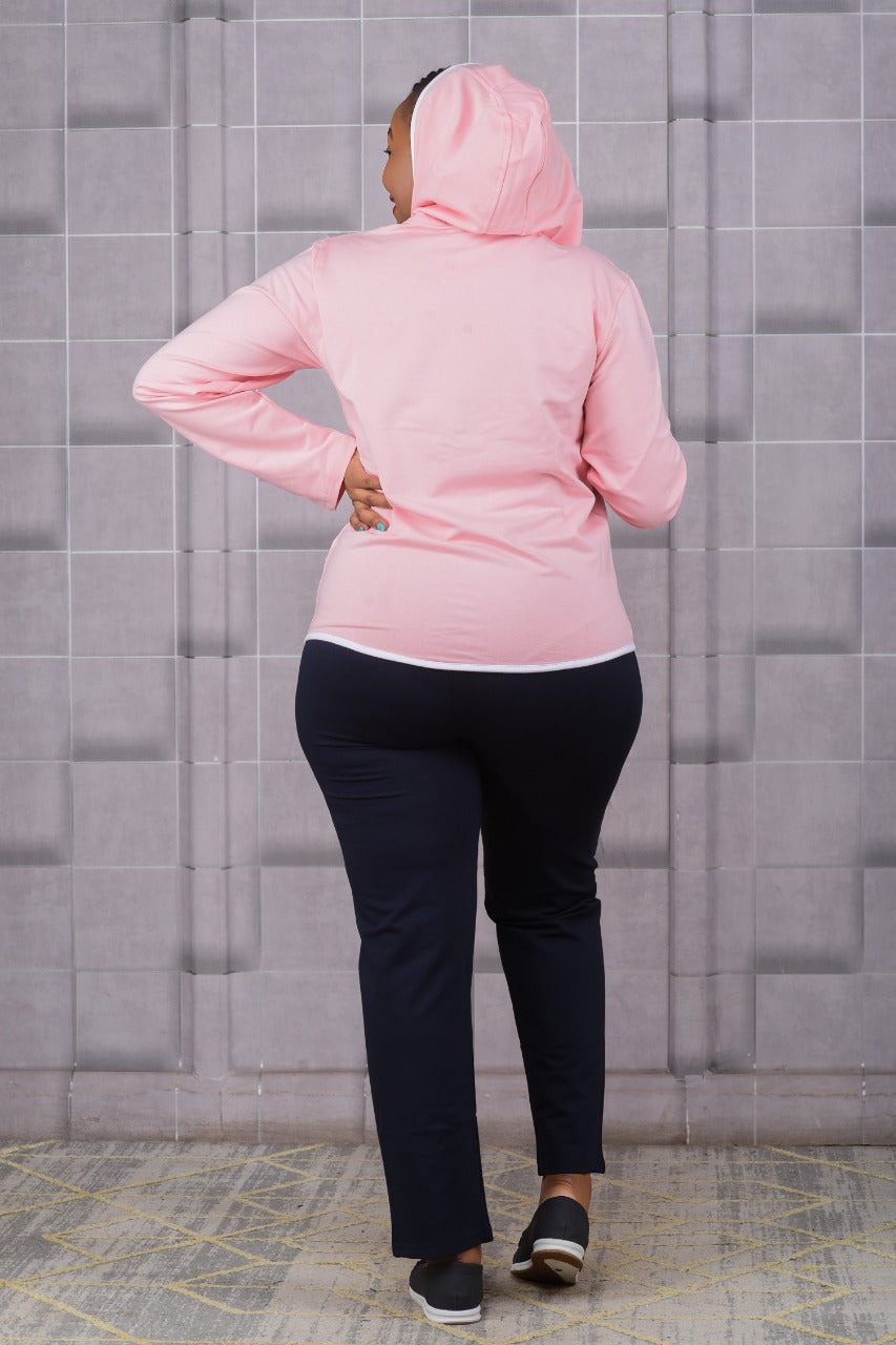 Pink on Navy Blue Tracksuit
