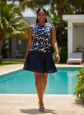 Flowered Navy blue Sun dresses 👗