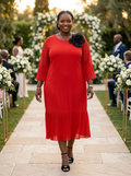 Red ~Orange Plus size dress