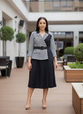 Checked pleated dress