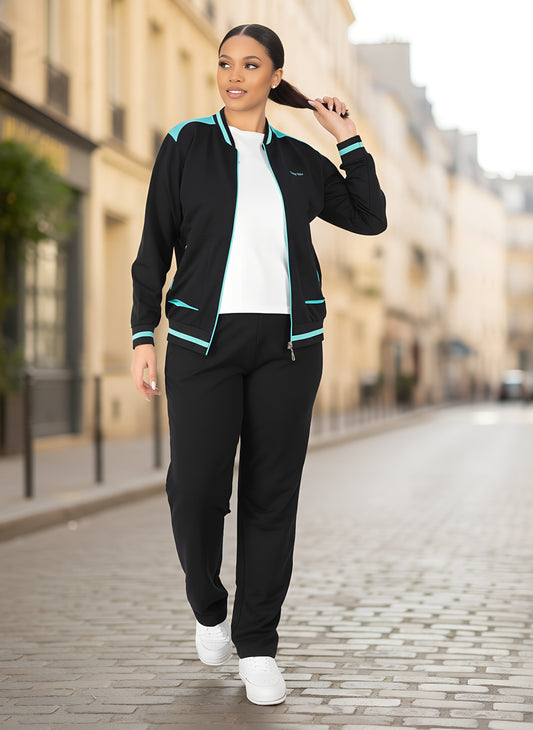 Black Tracksuit Set -3 piece