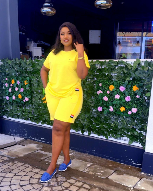 Yellow Mellow~2 piece  Short Set