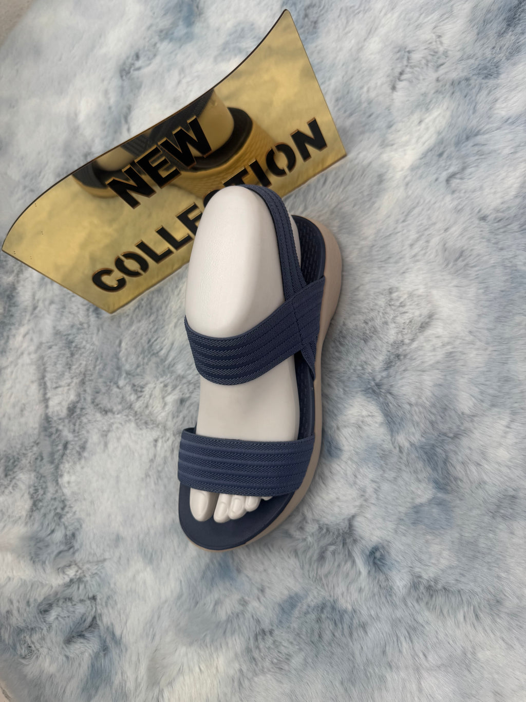 Black Strapped Sandals - Back care