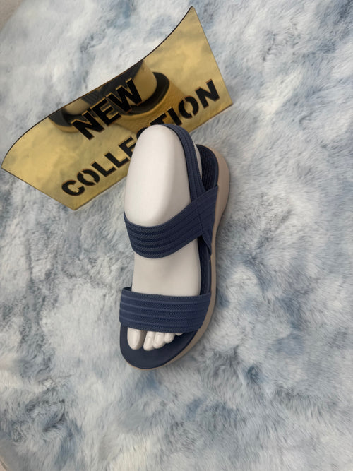 Black Strapped Sandals - Back care