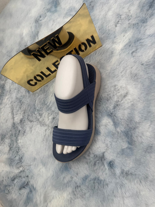 Black Strapped Sandals - Back care