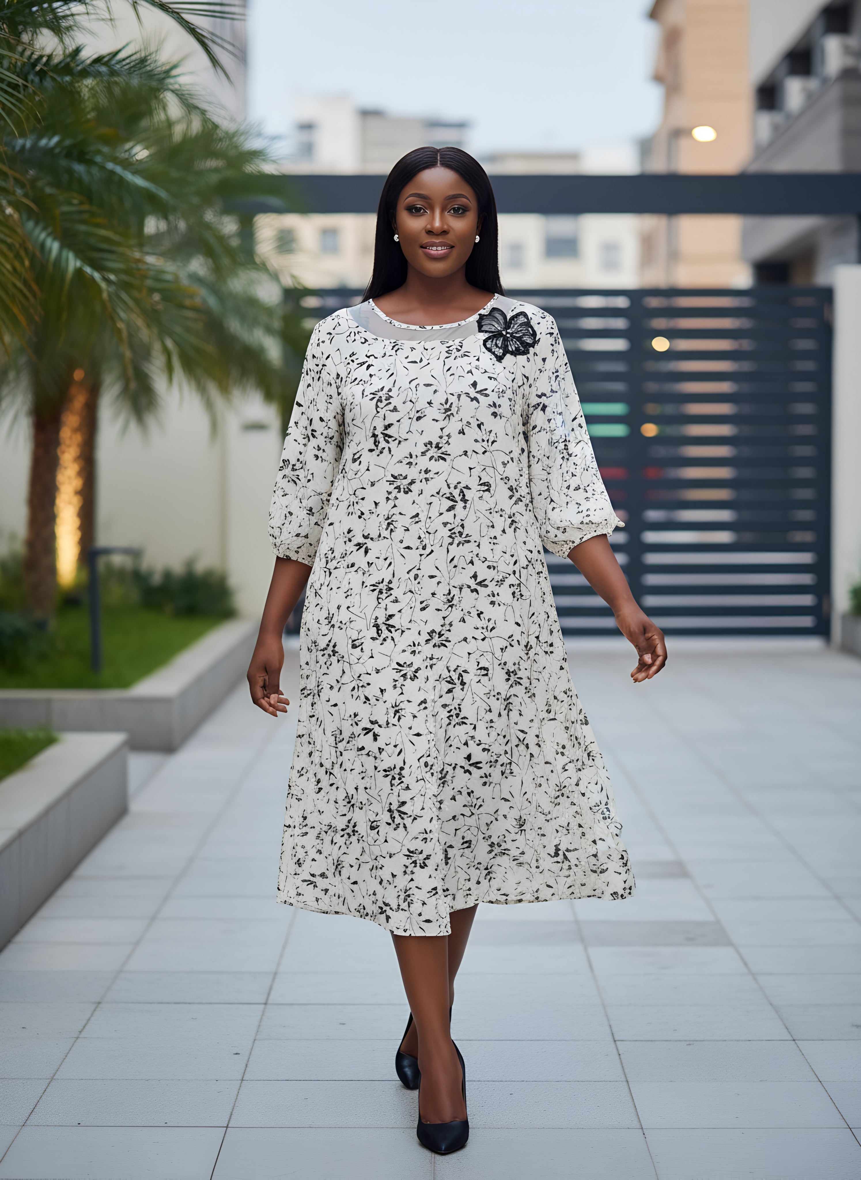 White Aline dress ~ Plussize