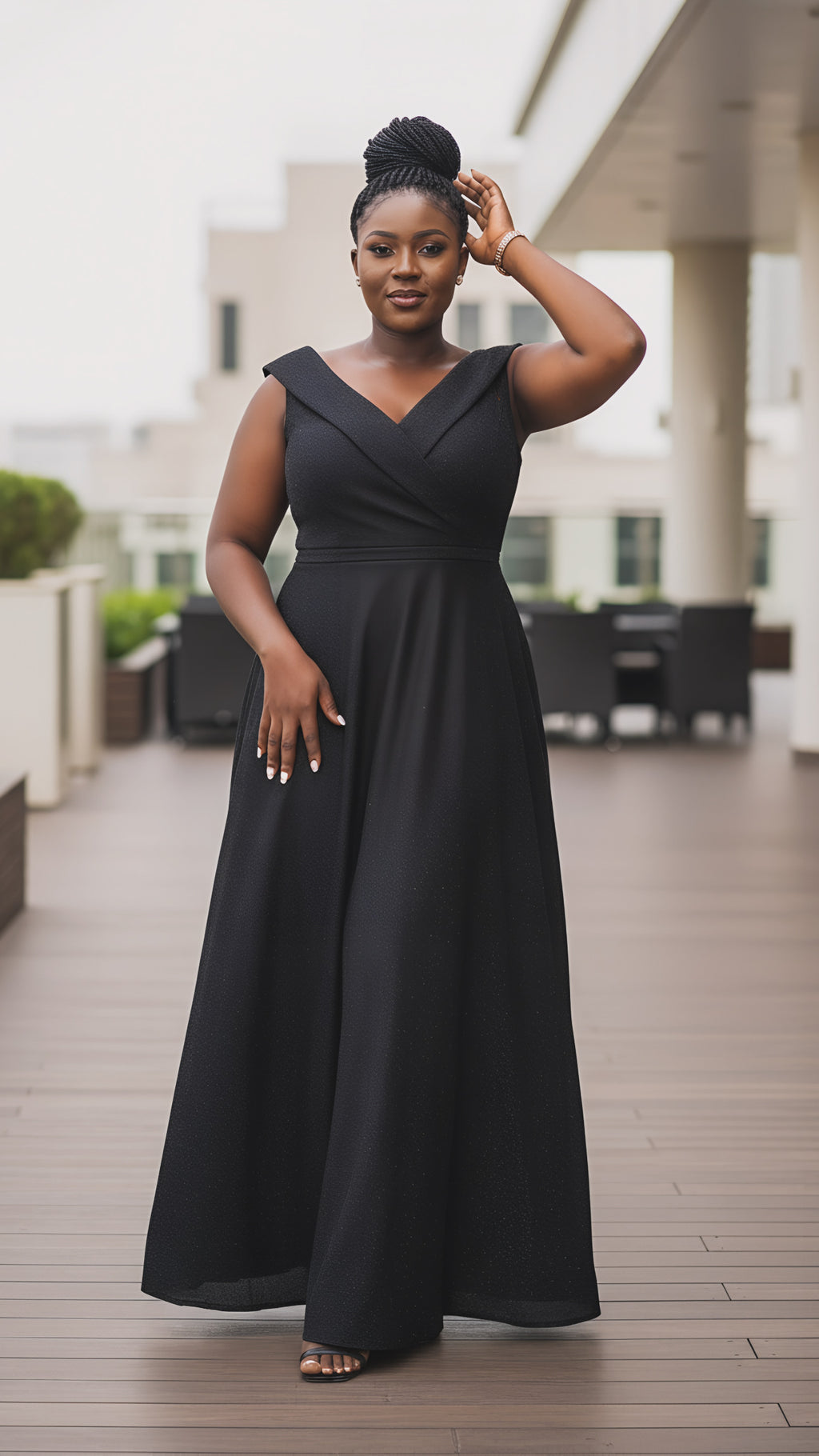 Velvet evening dress