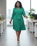 Pleated Blazer Dress