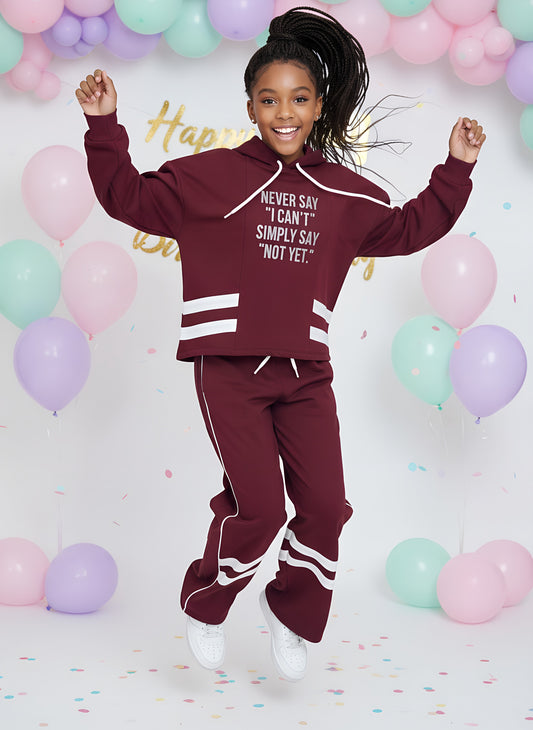 Crop Top, Baggy Pants set