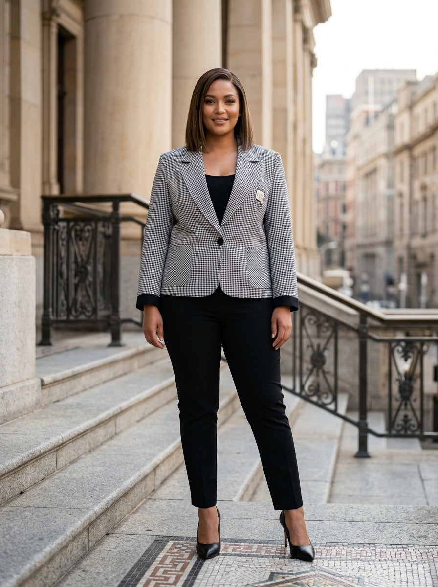 Black checked Blazer