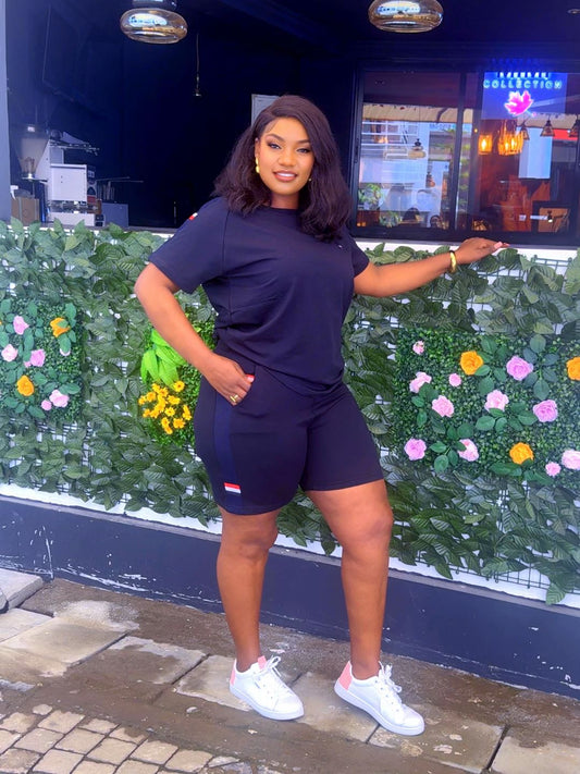 Navy Blue Short Set