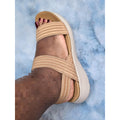 Brown Strapped Sandals - Back care