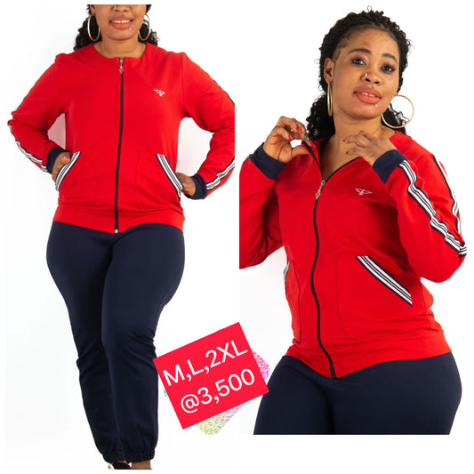 Red on Navy Blue Tracksuit
