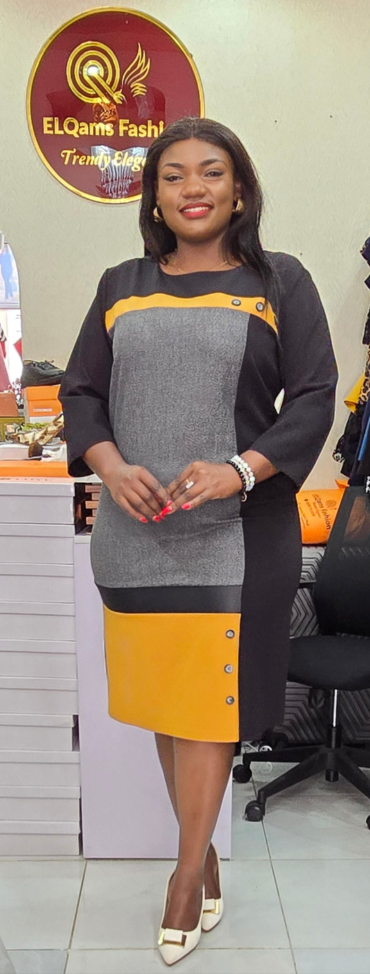 Black & white plus size Dress