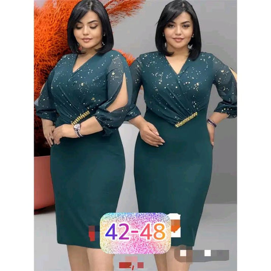 Jungle Green with gold Dress