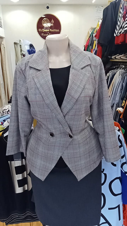 Checked Blazer