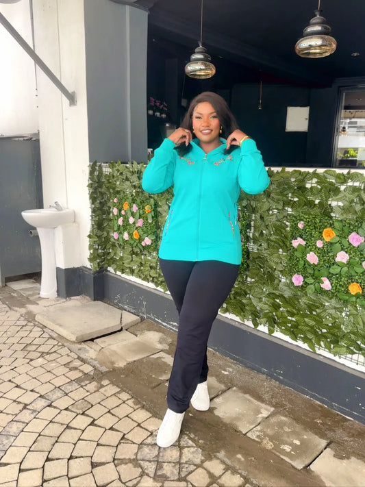 Sky Blue 2-piece Tracksuit Set