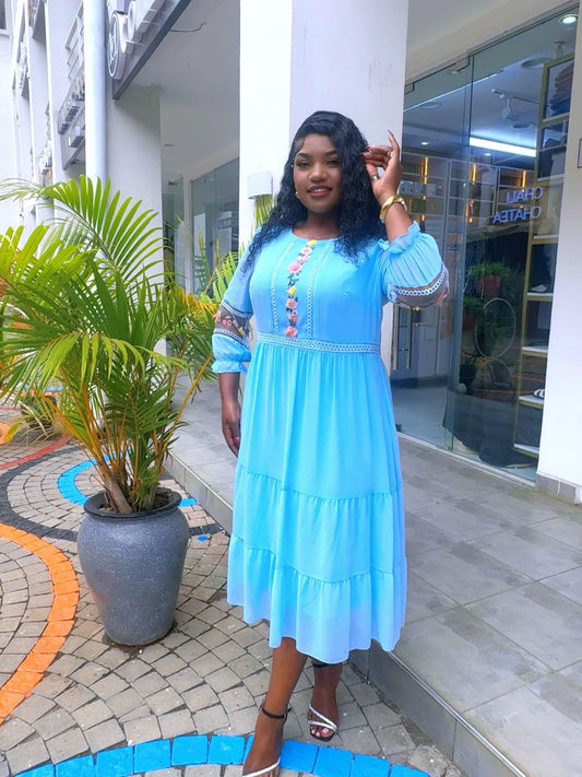 Shiffon with decor dresses