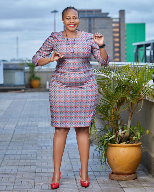 Purple Shade _ Straight formal dress