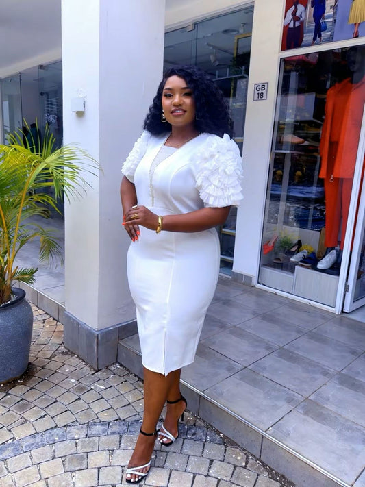 White Dress, capped arms