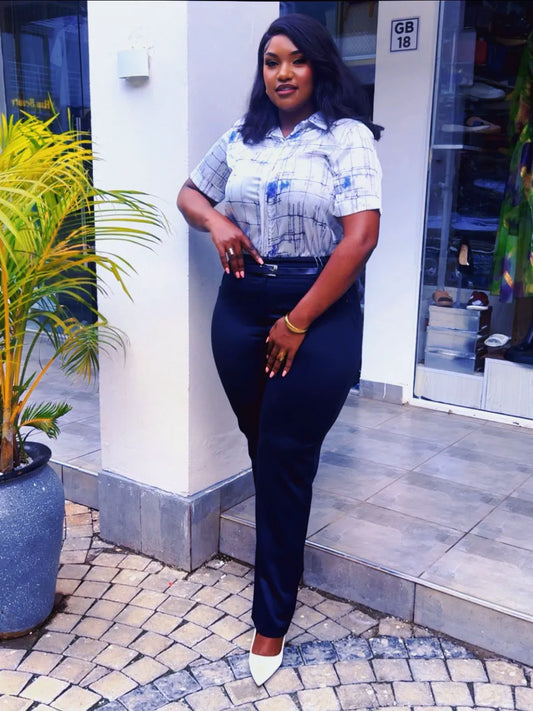 Navy Blue hues Pant set