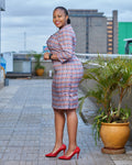 Purple Shade _ Straight formal dress