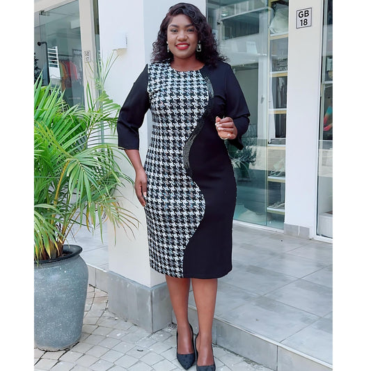 Black & white plus size Dress